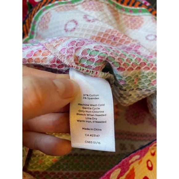 Talbots Multicolor Geometric Floral Striped‎ Jacquard Knit Sheath Dress Size 10 - Picture 7 of 7